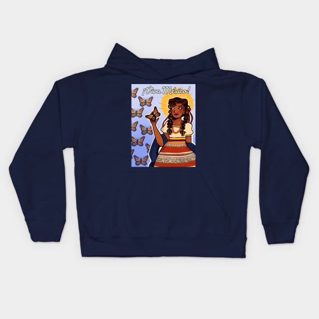 Viva Mexico Kids Hoodie by misnamedplants